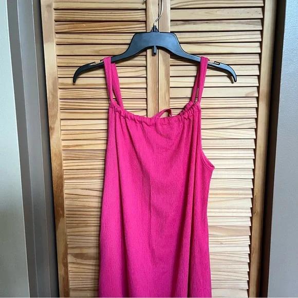 Lularoe Women’s Medium Sandy Halter Tie Neck Maxi Dress in Hot Pink New NWT - Picture 2 of 7